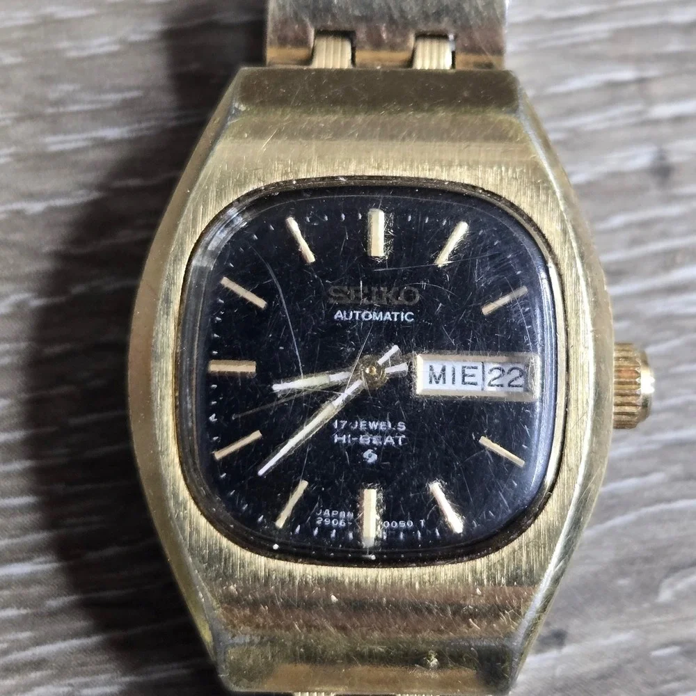 Vintage Seiko 2906-3029 Hi-Beat 17 Jewels Automatic Day Date Women Watch Parts